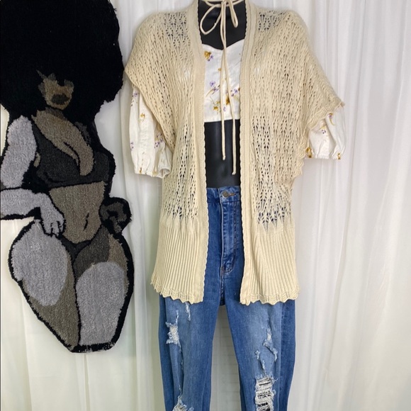 H&M Cream and Gold Bustier Crop Blouse - Picture 11 of 11